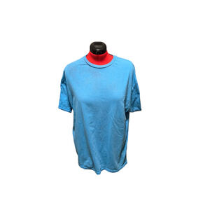 Hanes plain blue crew neck tee size xl, discoloration